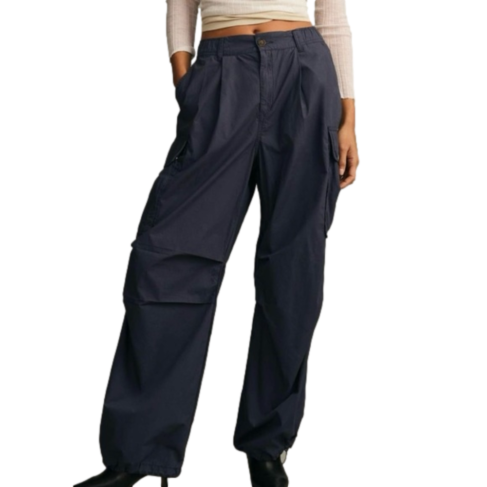 Anthropologie Navy Parachute Pants size 33